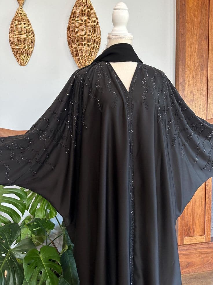 Black Abaya  B-02 - Shukran Abaya Collection