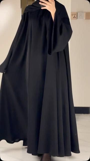Black Abaya  B-04 detail view 5 - Shukran Abaya