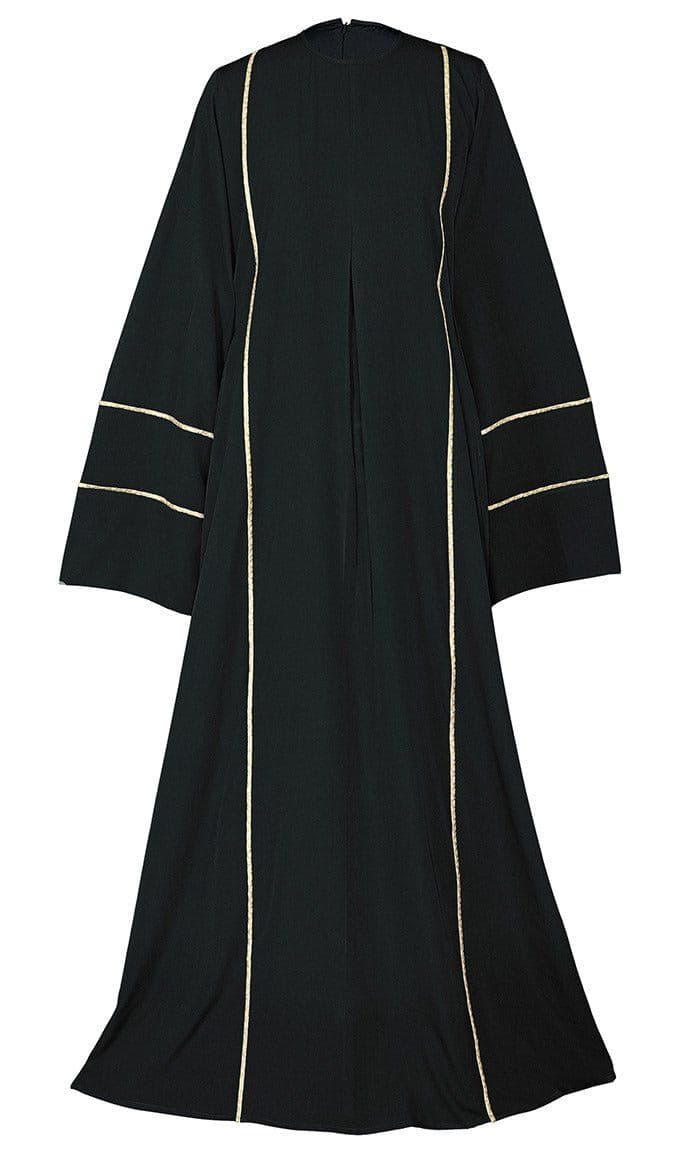 Black Abaya  B-05 detail view 4 - Shukran Abaya